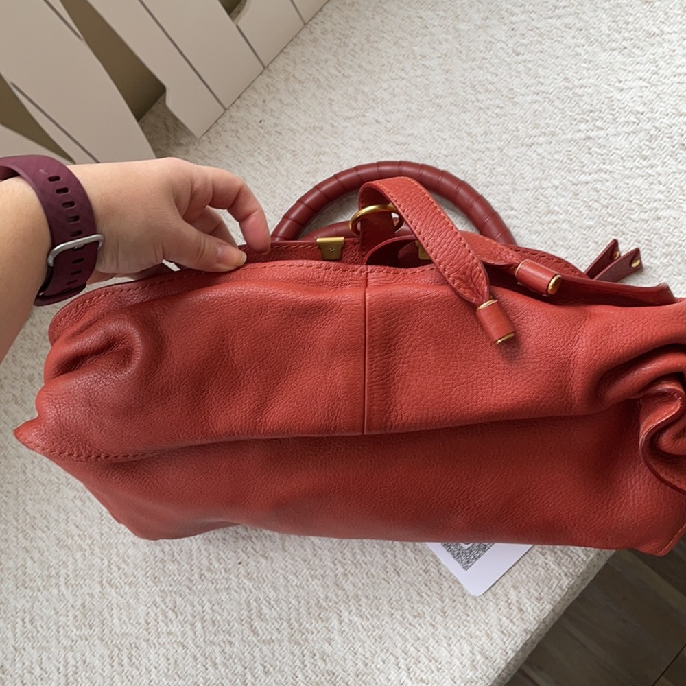 Chloe Marcie handbag in tan/brass/faded rose - Picture 12 of 16